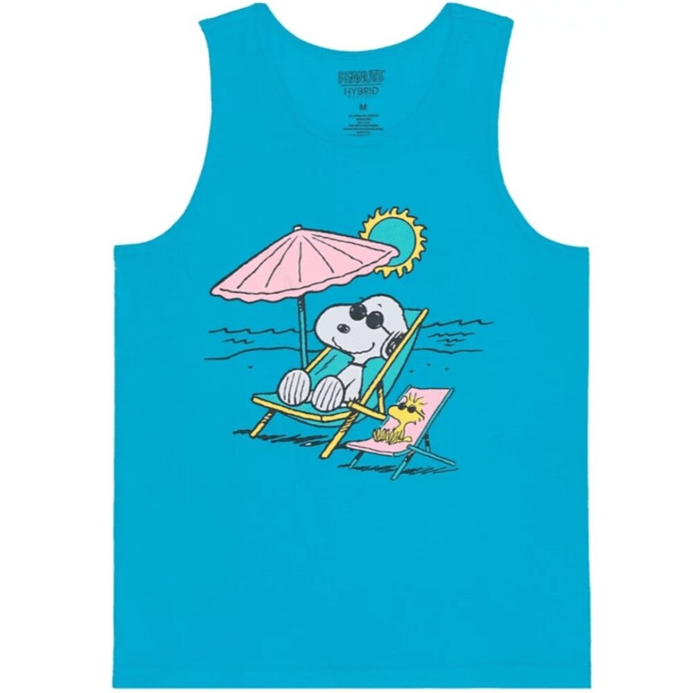 Hybrid Men Regular fit Sleeveless T-Shirt Shirt Size S Blue Solid